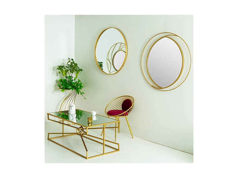 Goldener Wandspiegel T86,5x3h cm