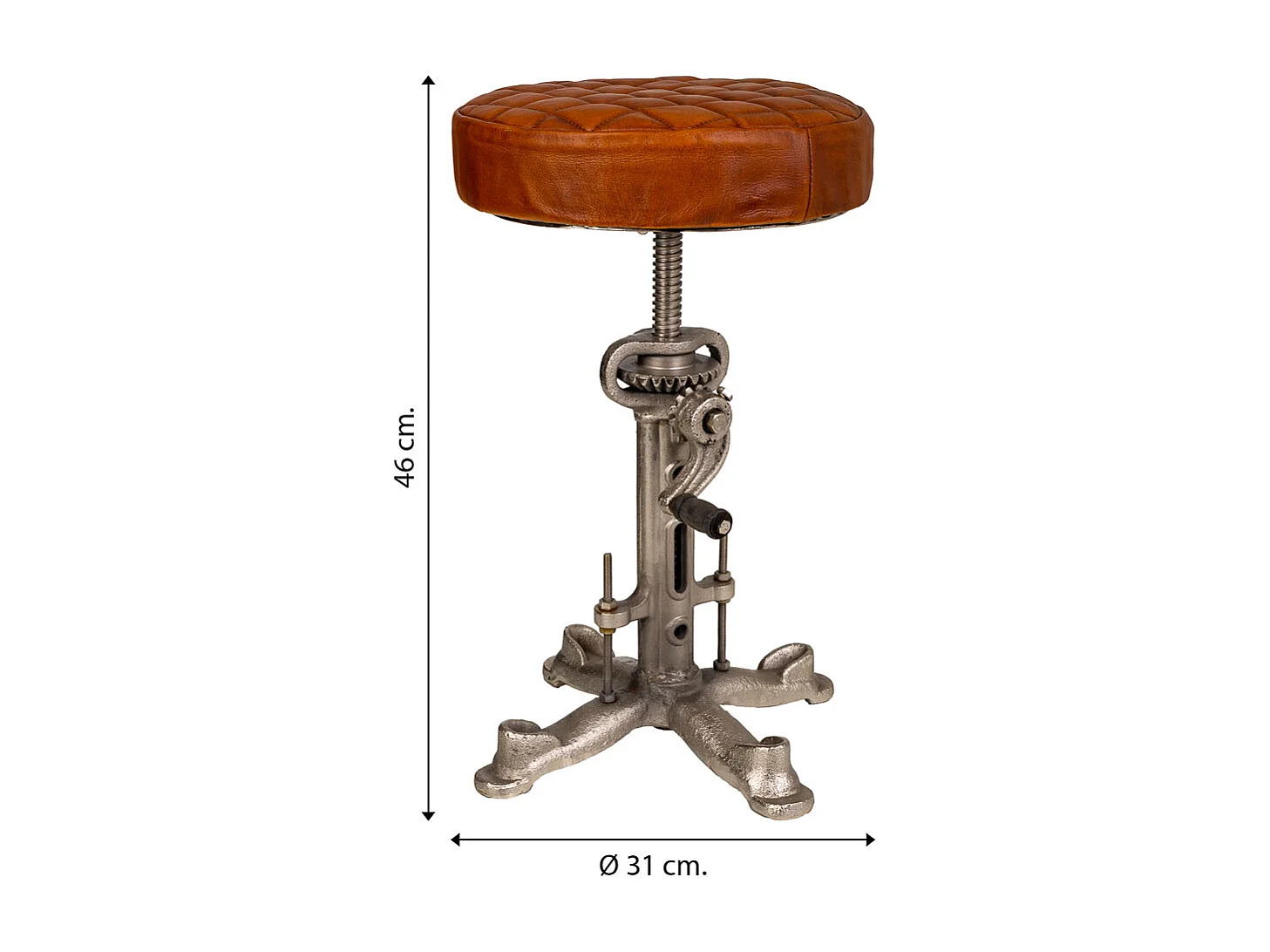 Metallhocker 31x31x46h cm