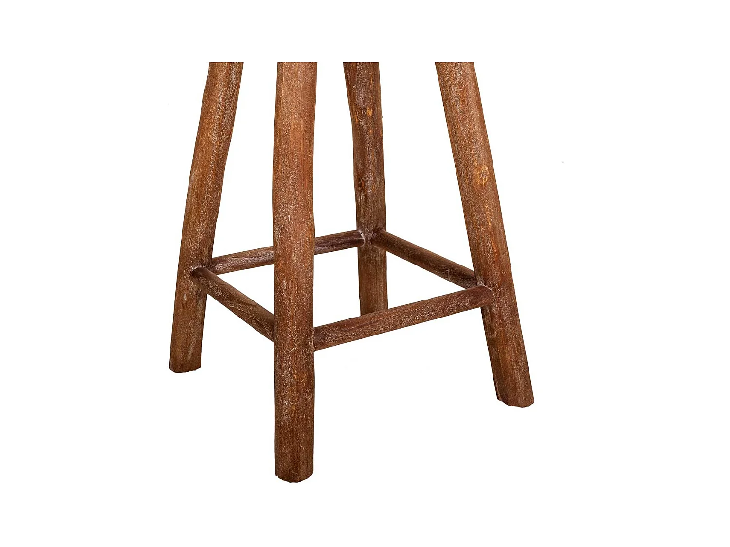 Roter Lederhocker 41x41x78h cm