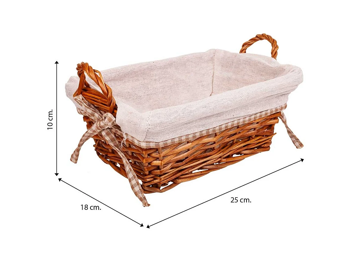 Panera mimbre forrada 25x18x10h cm