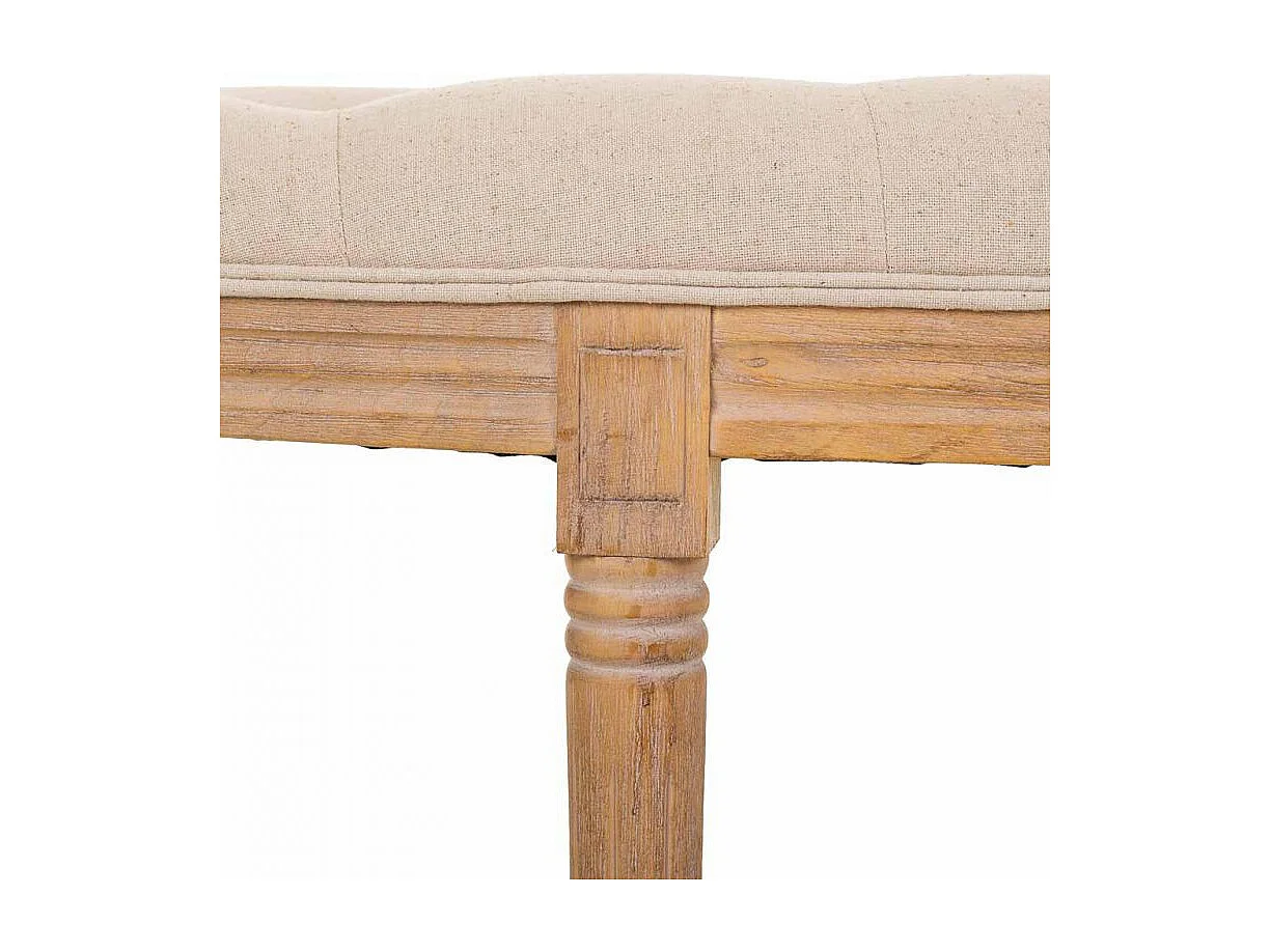 Sgabello antica in legno color panna 125x45x48h