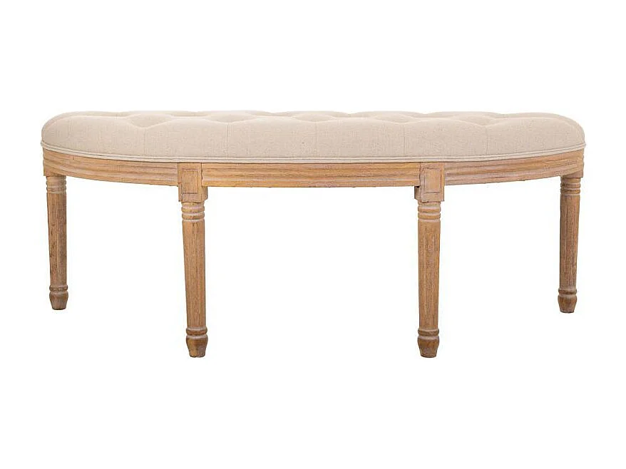 Banco antigo de madeira creme 125x45x48