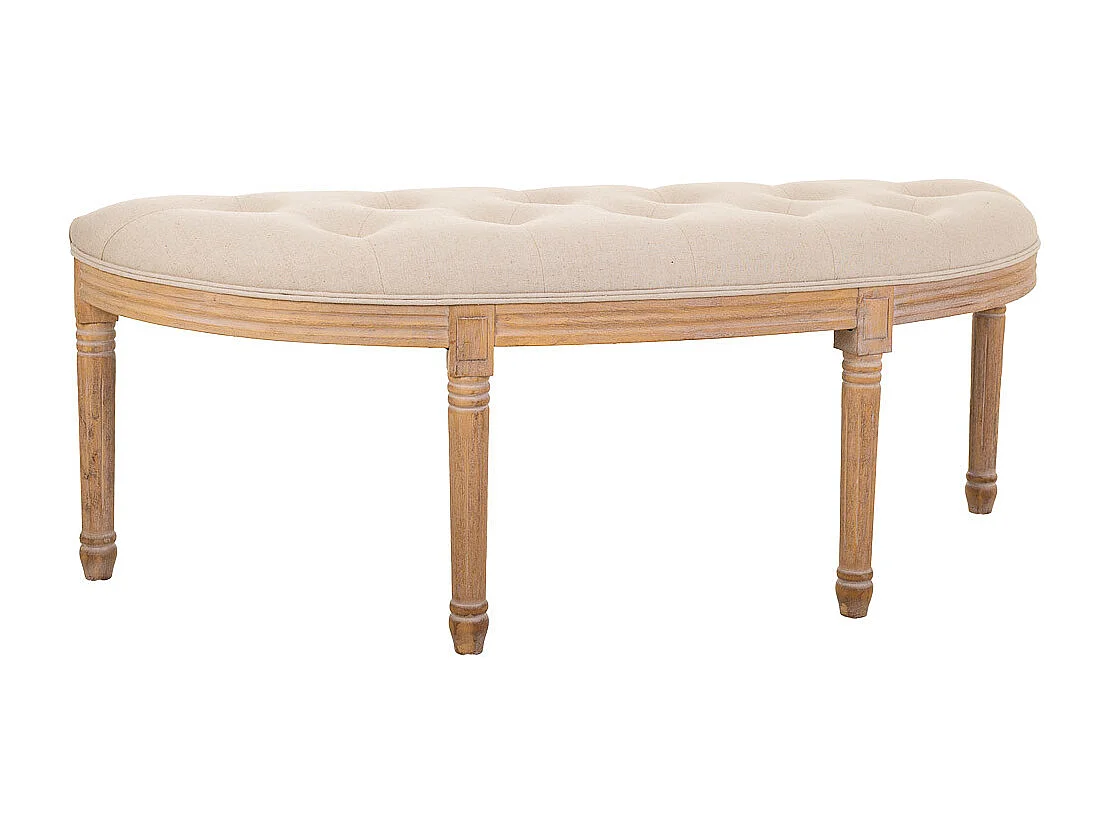 Banco antigo de madeira creme 125x45x48