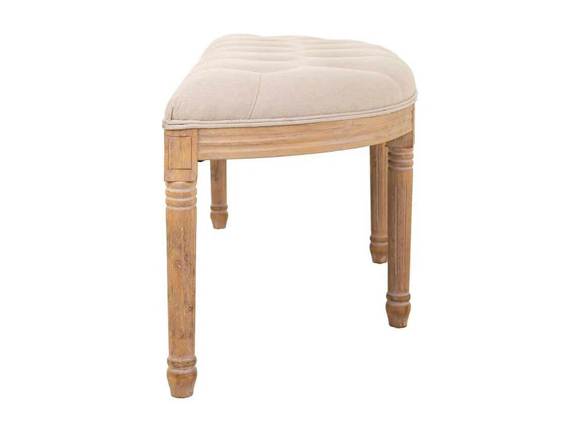 Banco antigo de madeira creme 125x45x48