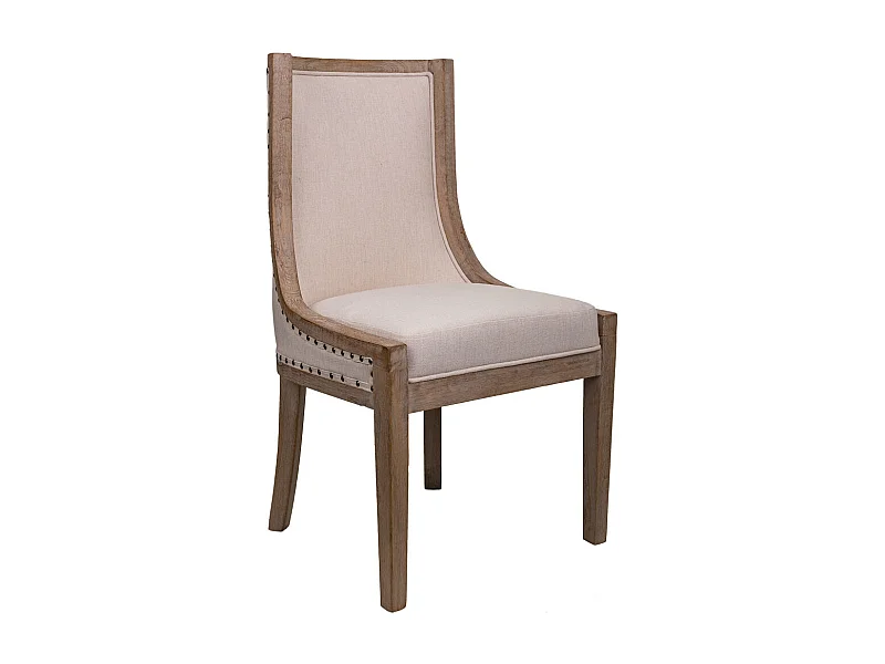 Sgabello beige in legno e imbottita 120x43x48h