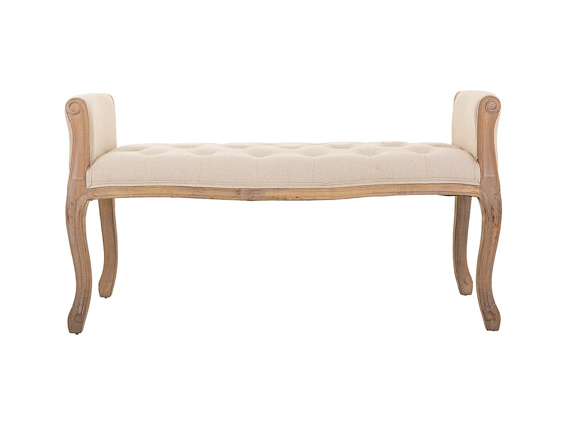 Banc en bois crème 113x48x45/60