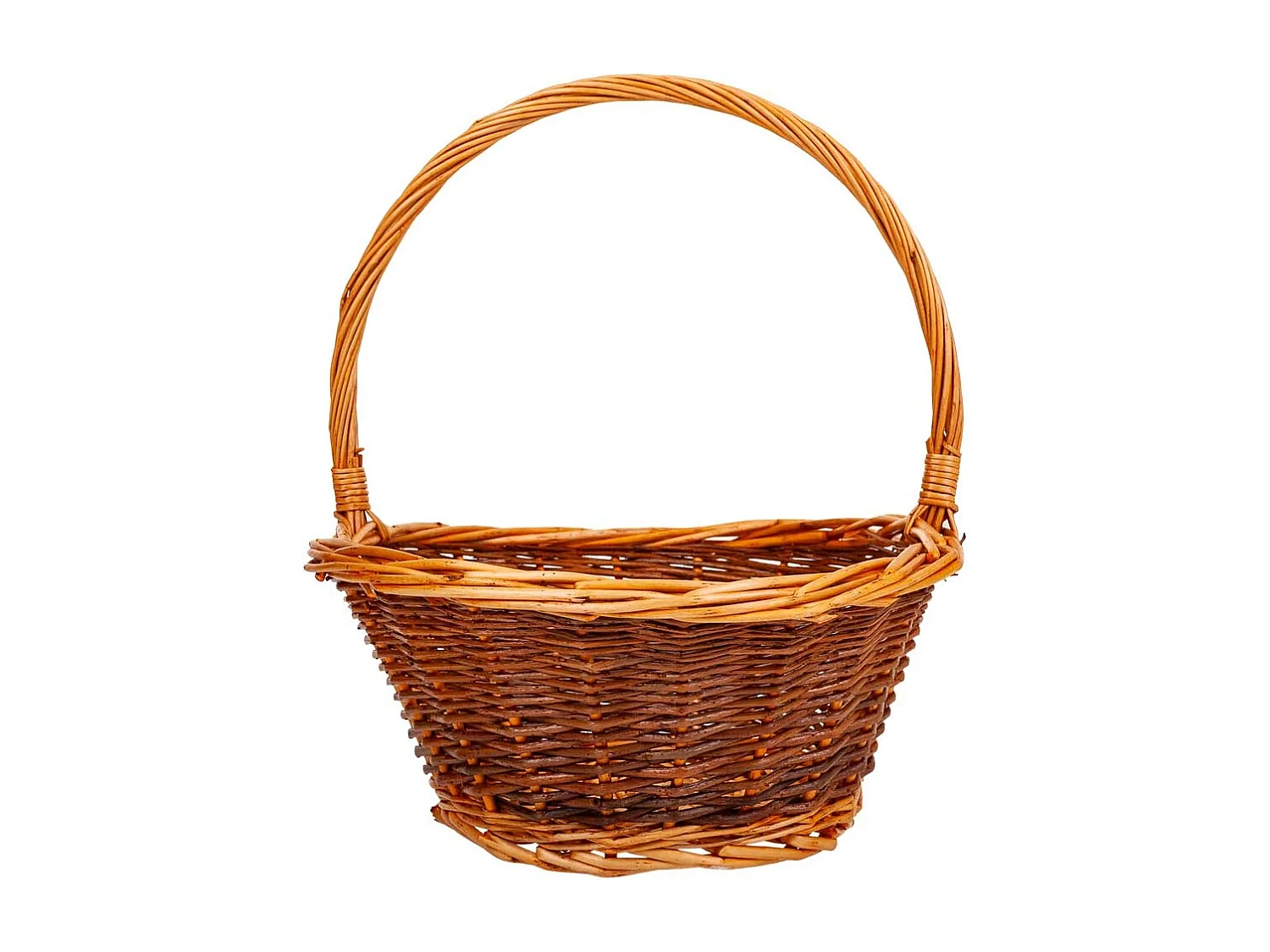 Conjunto de 3 cestos em vime castanho