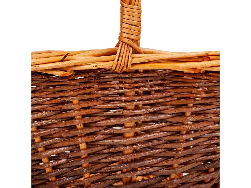 Set de 3 paniers en osier marrons