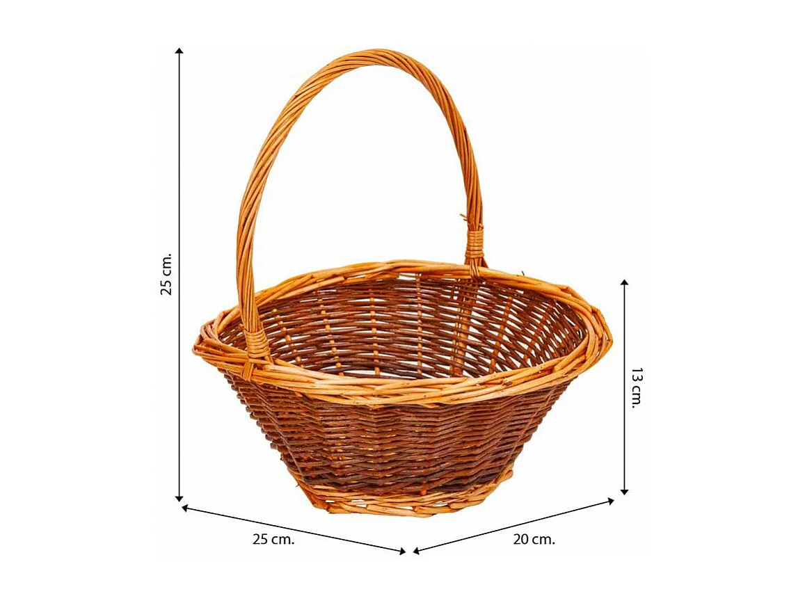 Set de 3 paniers en osier marrons