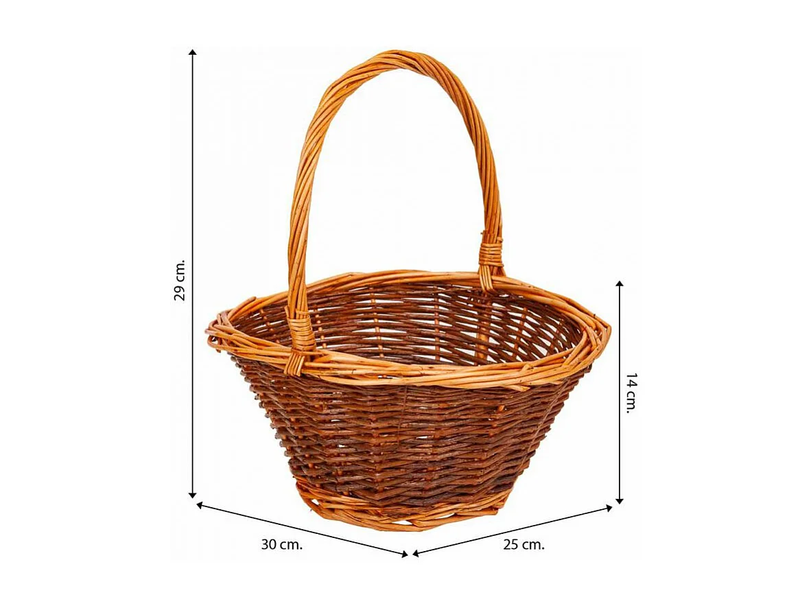 Set de 3 paniers en osier marrons