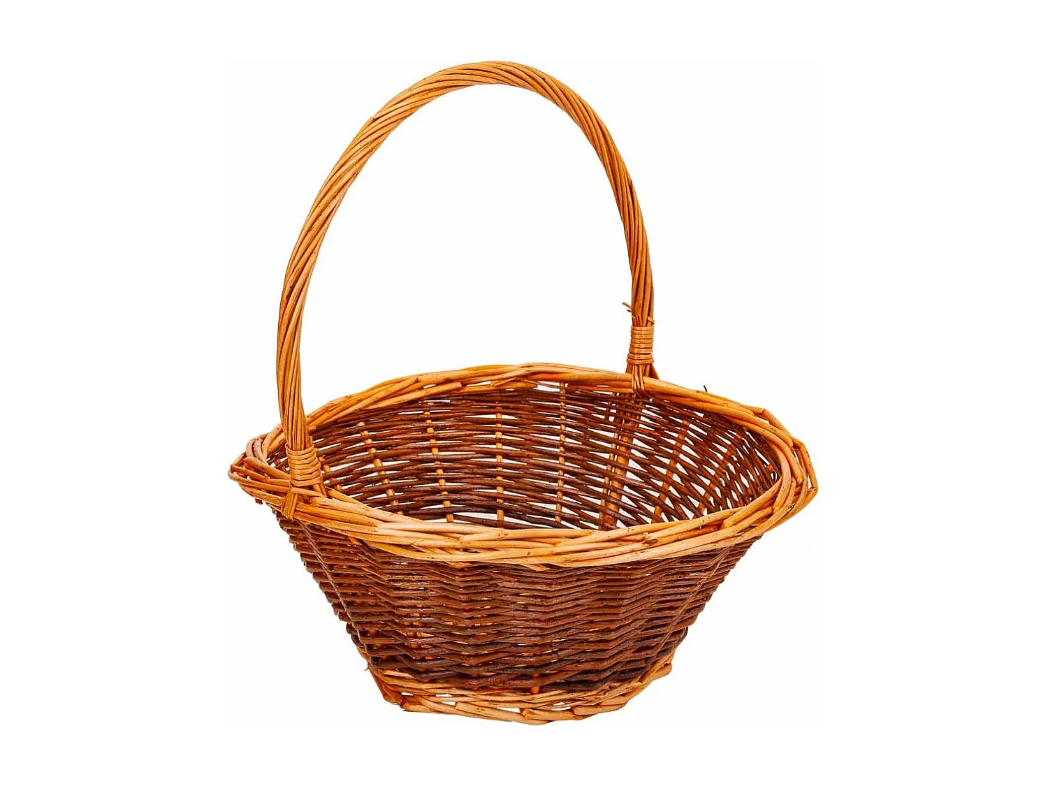 Conjunto de 3 cestos em vime castanho