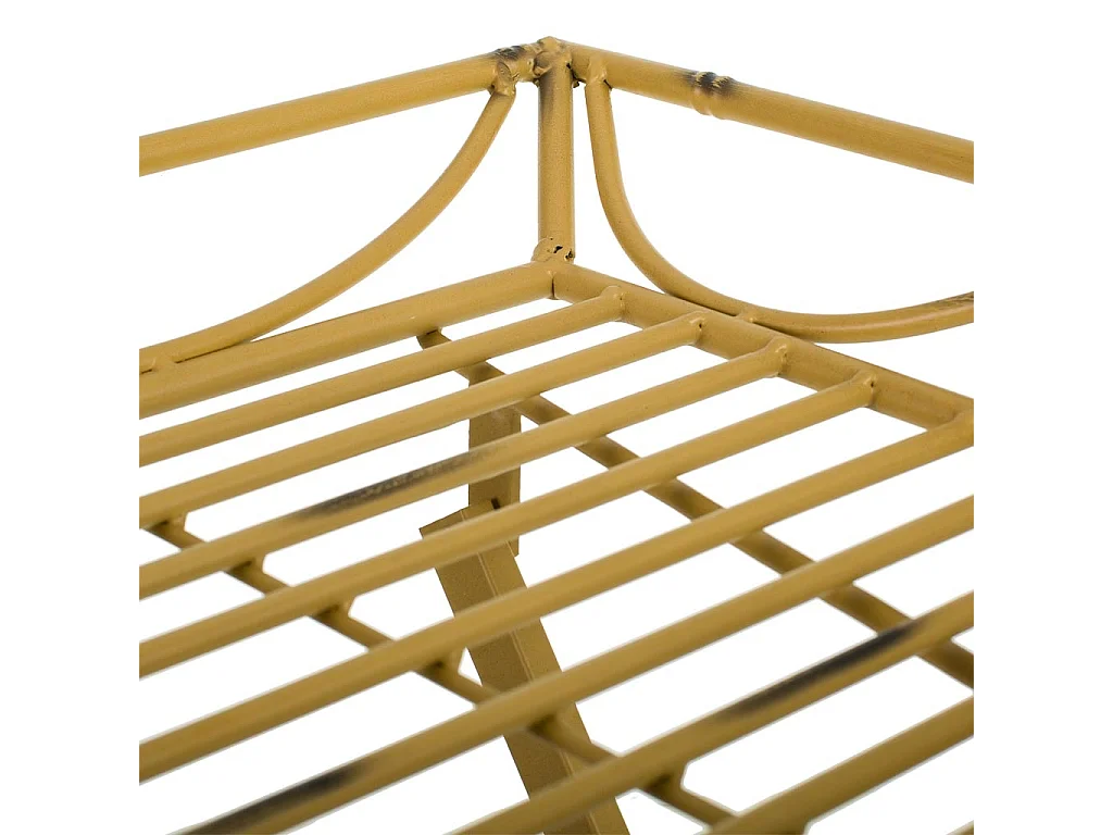 Tavolino in metallo giallo 60x40x58h