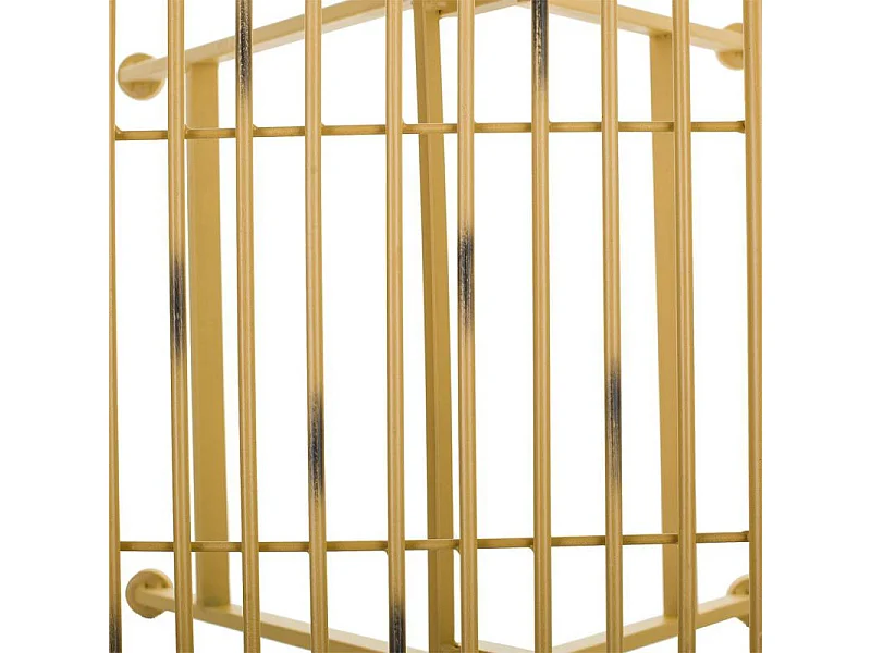 Tavolino in metallo giallo 60x40x58h