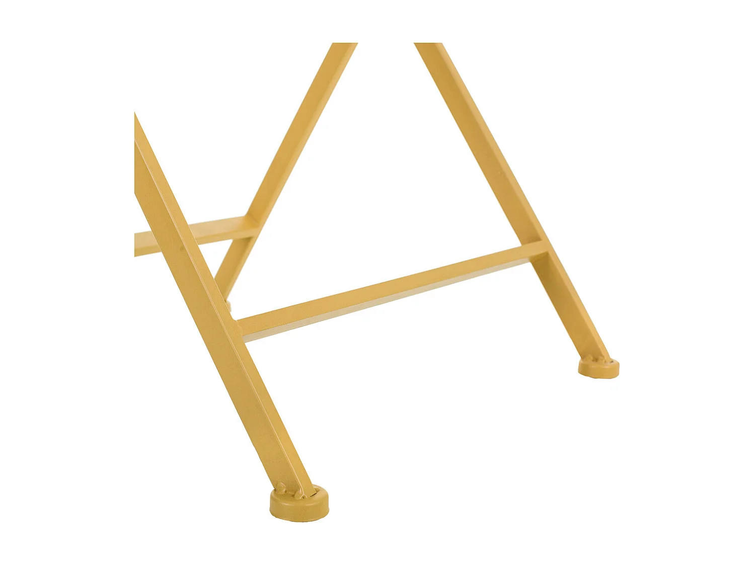 Table d'appoint en métal jaune 60x40x58h