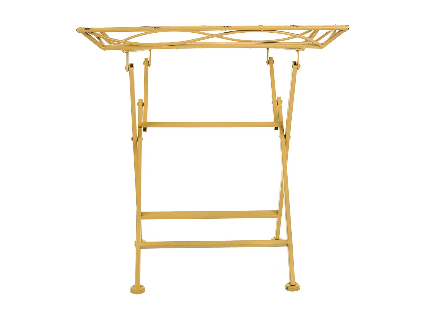 Mesa lateral de metal amarelo 60x40x58