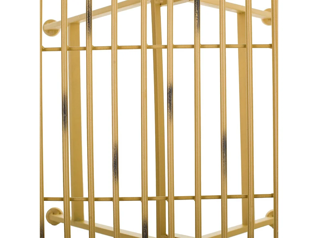 Tavolino in metallo giallo 60x40x58h