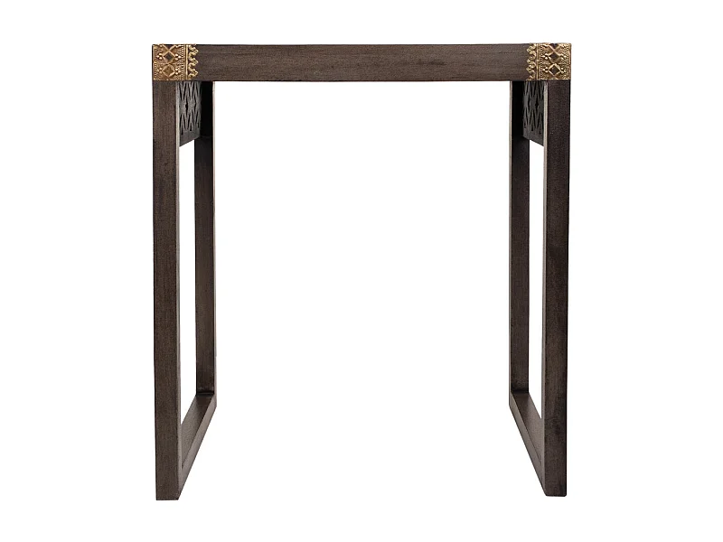 Tavolo in legno grigio e metallo 49,5x40x54,5 h