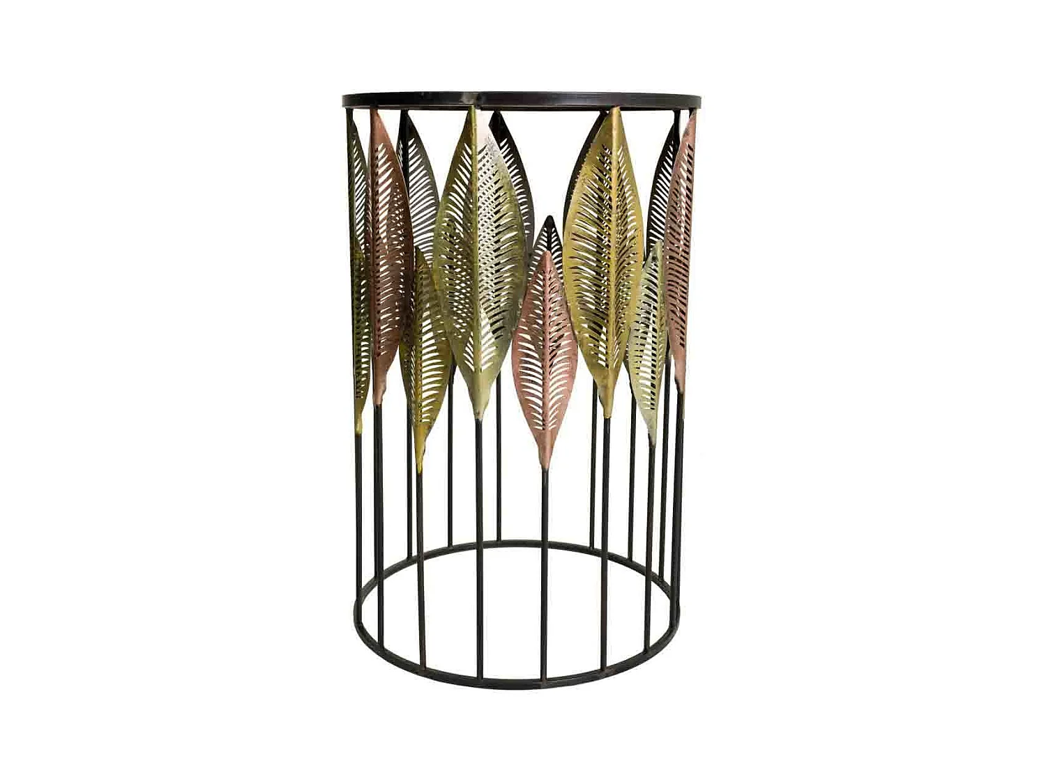 Set 2 mesas auxiliares de metal doradas