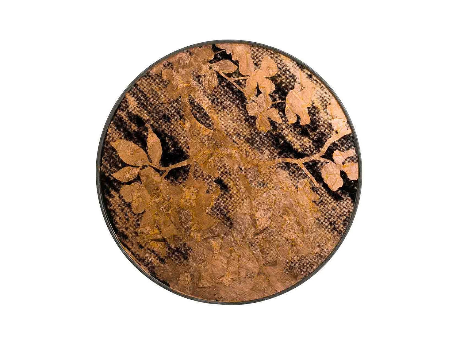 Set 2 mesas auxiliares de metal doradas