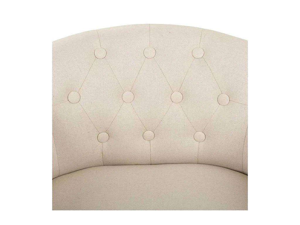 Fauteuil en bois rembourré blanc 61x61x71h