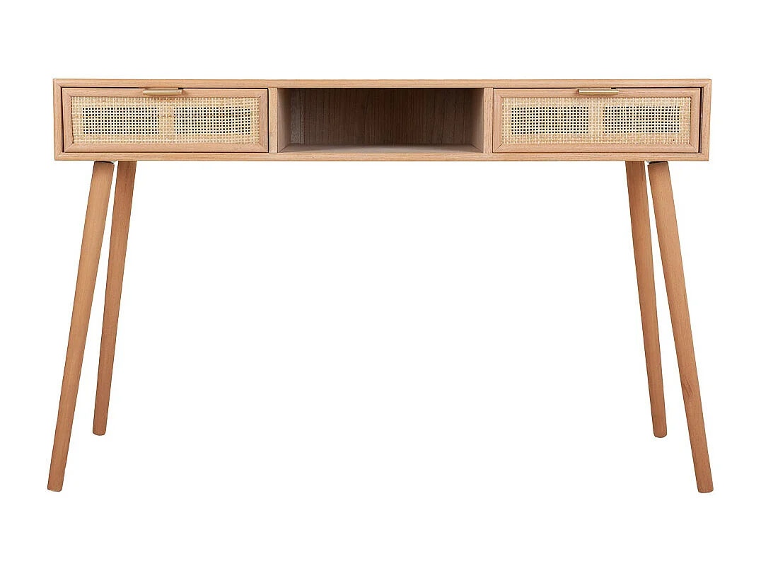 Móvel de corredor de madeira e grade marrom 120x42x79