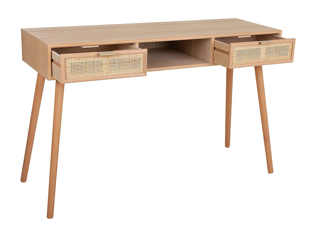 Móvel de corredor de madeira e grade marrom 120x42x79