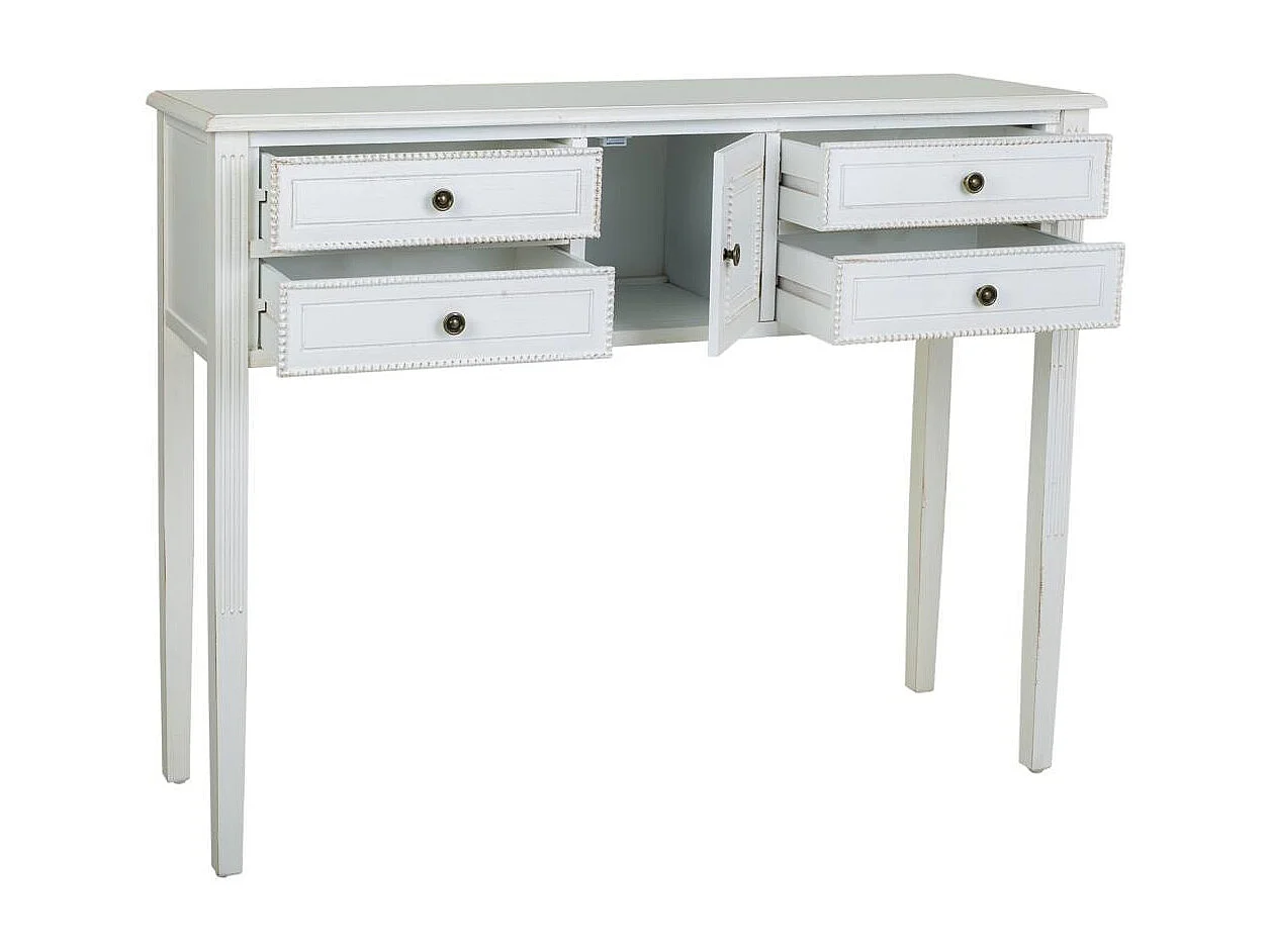 Hall de madeira lacado branco 120x36x92