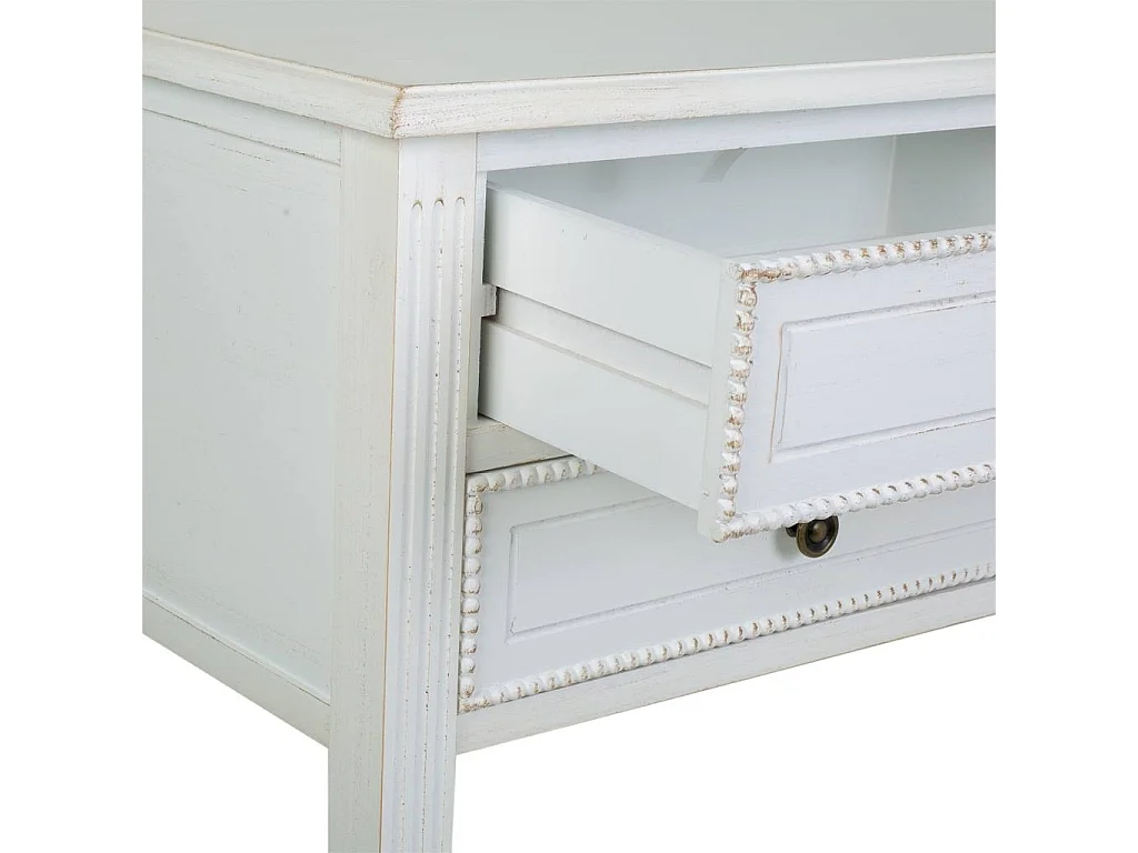 Hall de madeira lacado branco 120x36x92