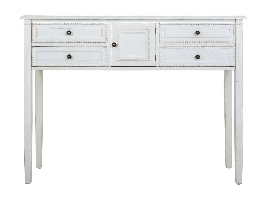 Mobile da ingresso in legno laccato bianco 120x36x92h