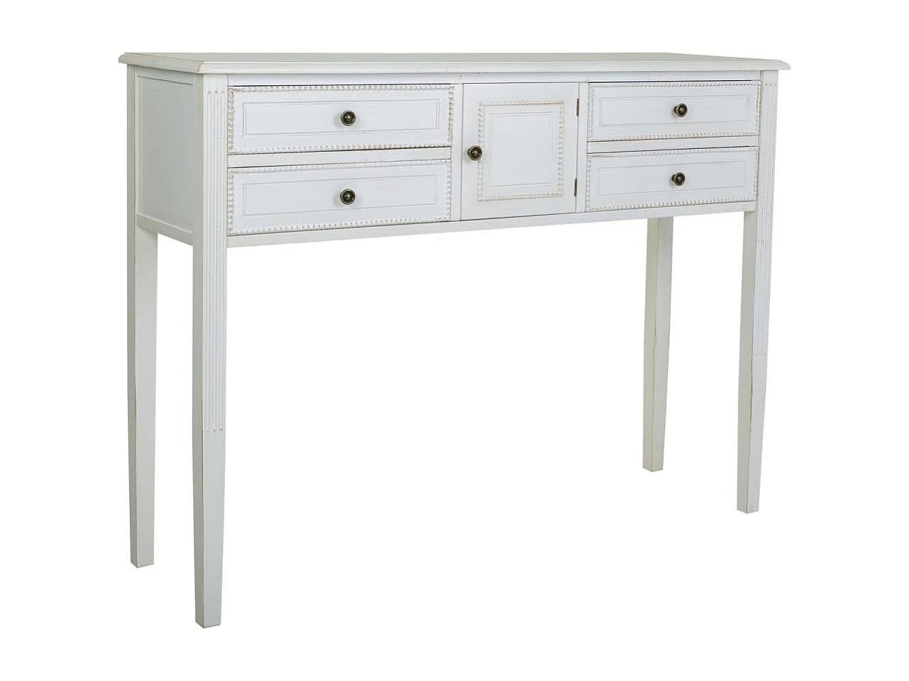 Mobile da ingresso in legno laccato bianco 120x36x92h