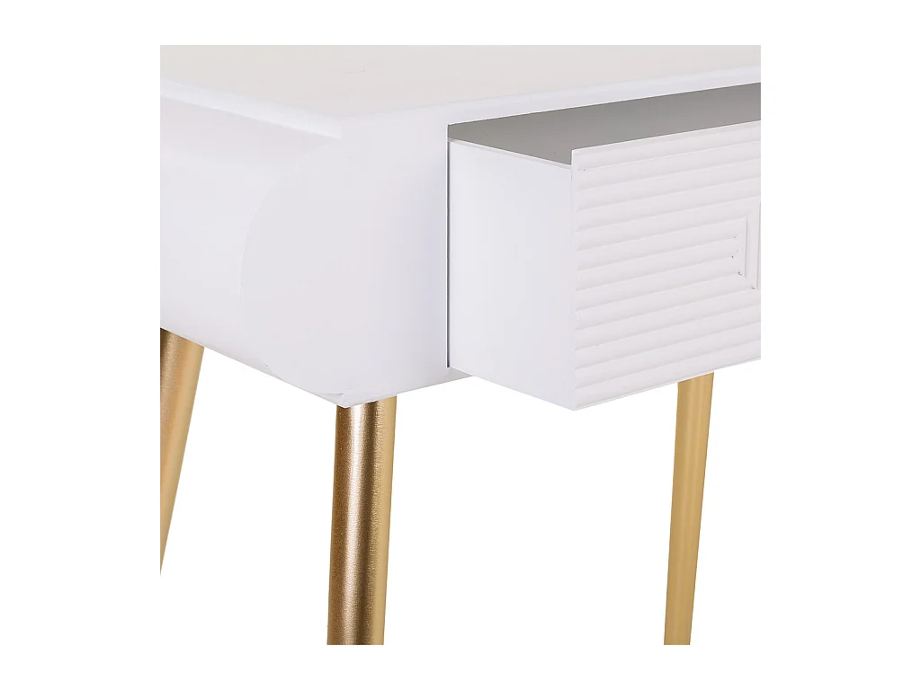 Console en bois blanc 84,5x38x77h