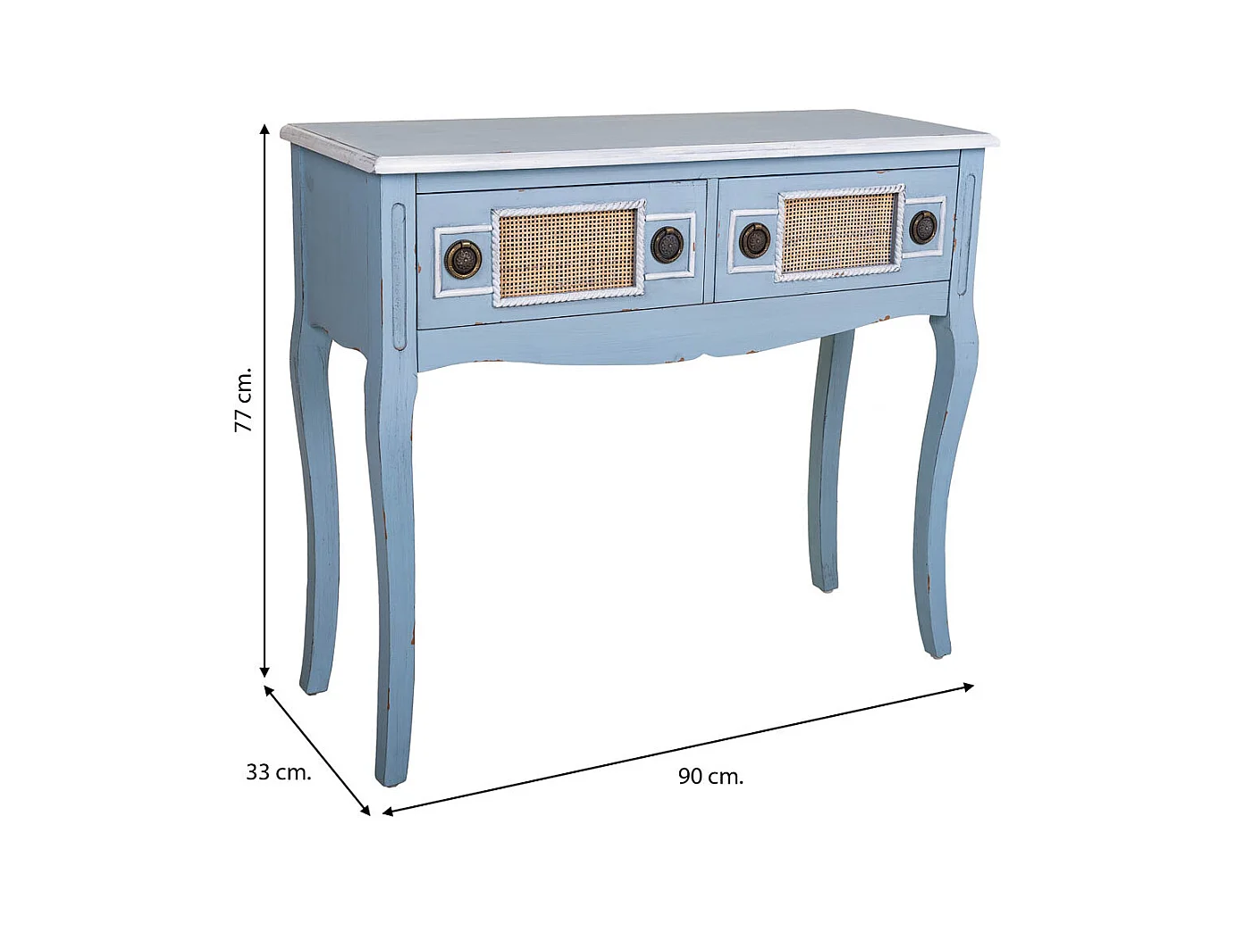 Blaue HolzFlurmöbeln 90x33x77h cm