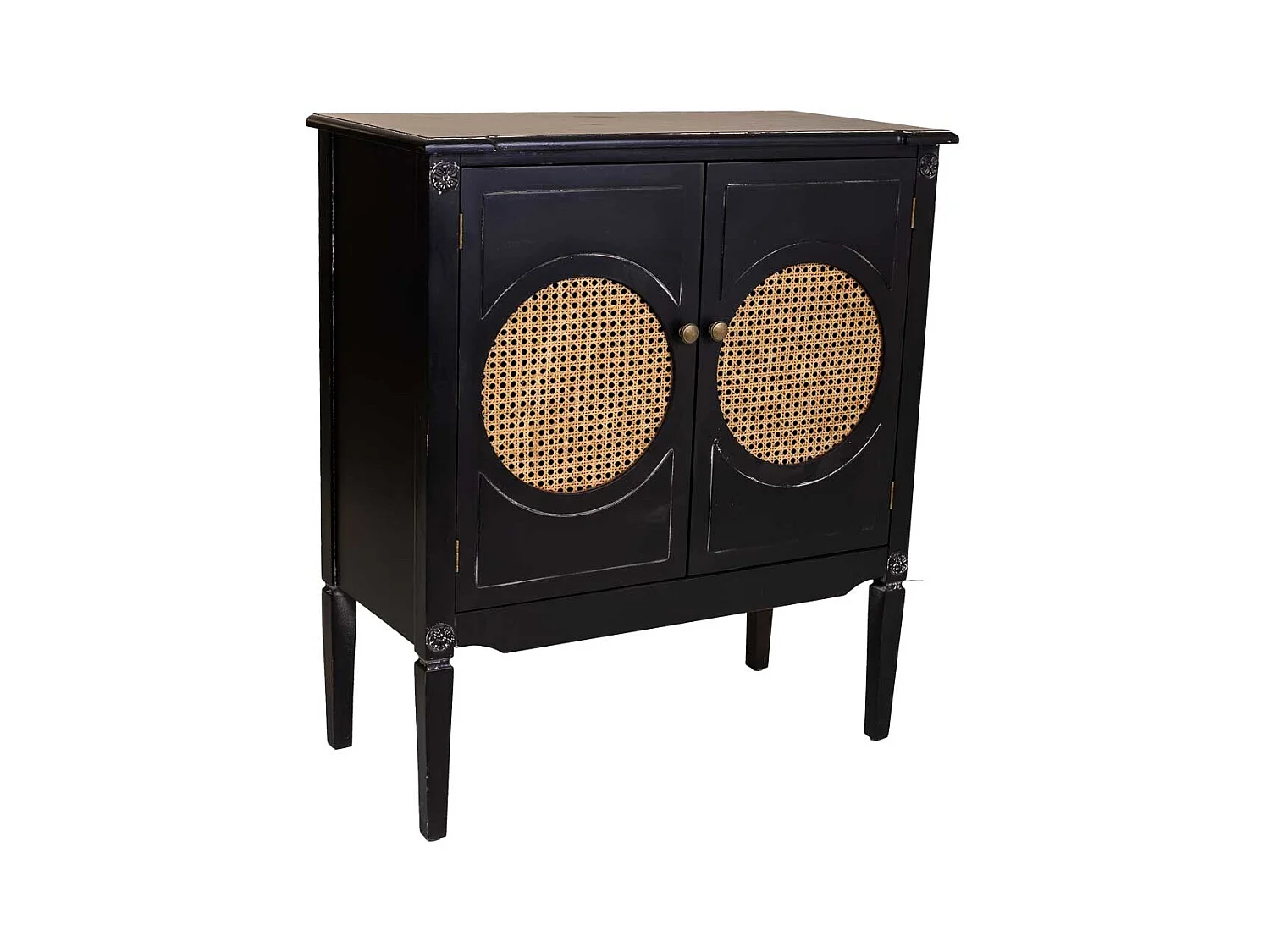 Console en bois noir 80x38x90h