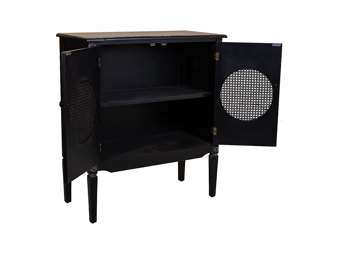 Console en bois noir 80x38x90h
