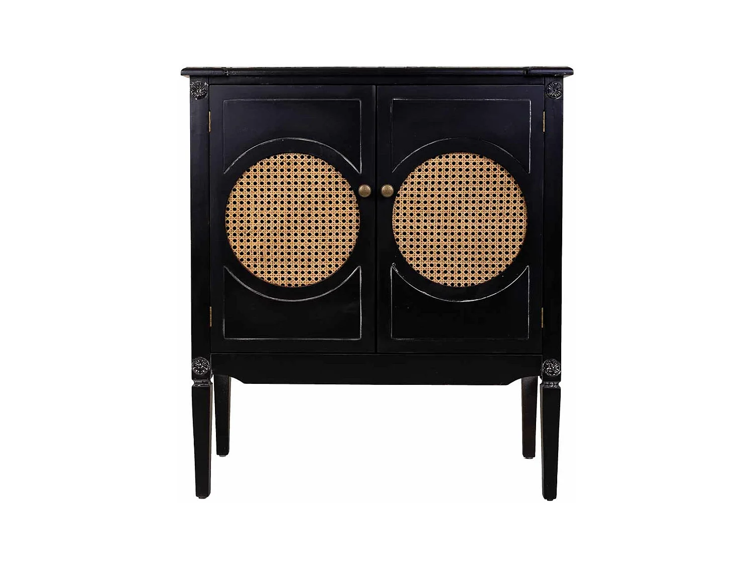 Console en bois noir 80x38x90h