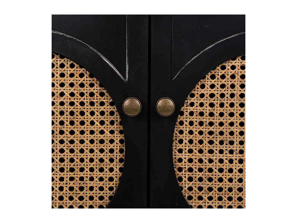 Console en bois noir 80x38x90h