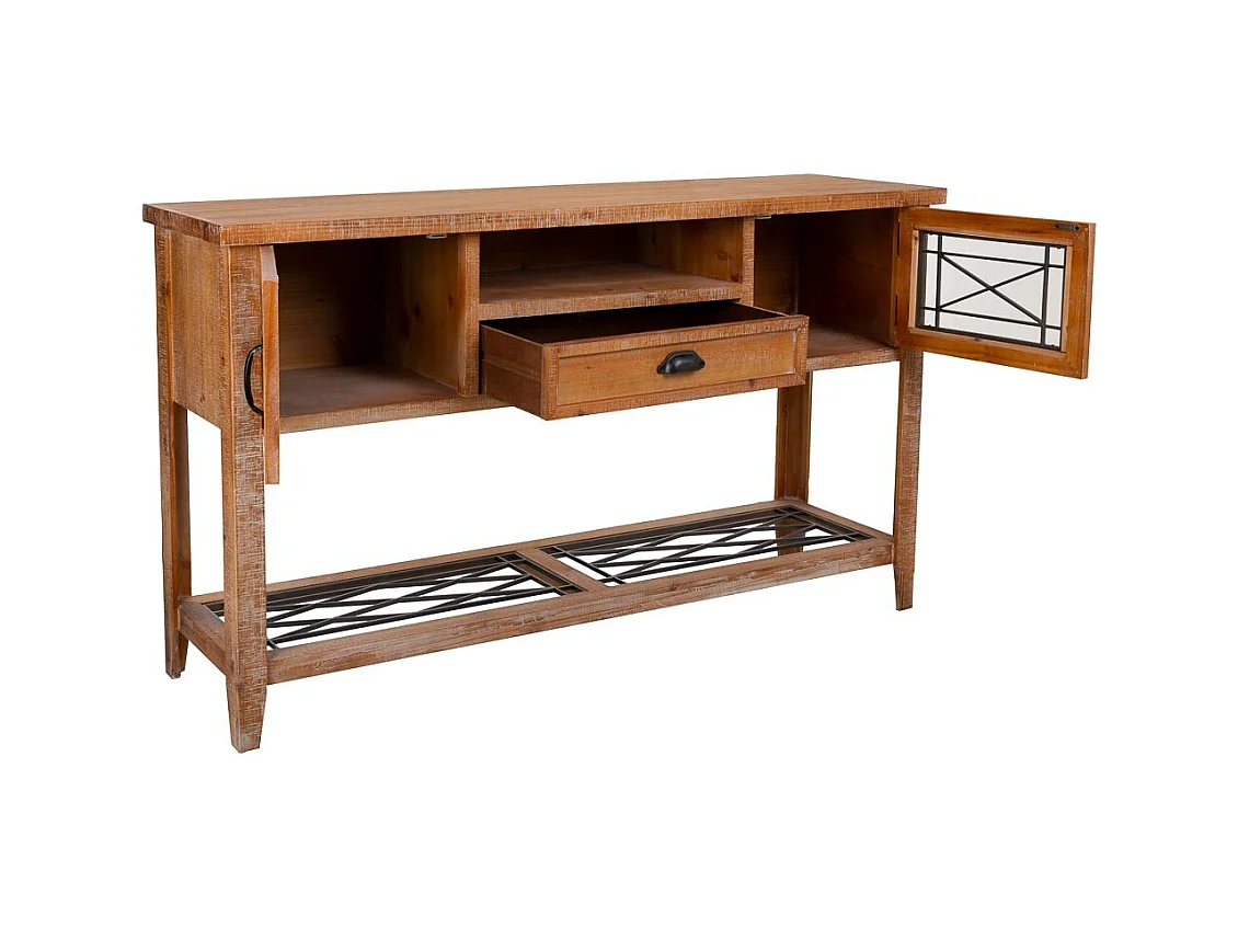 Recibidor de madera marrón 145x36x80