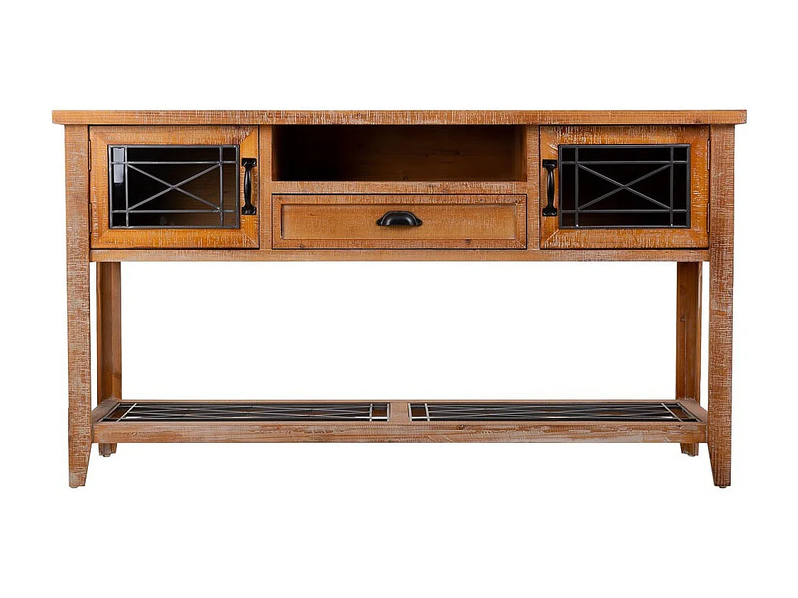 Mobile da ingresso in legno marrone 145x36x80h