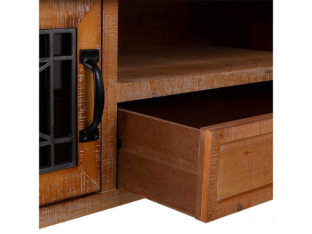 Mobile da ingresso in legno marrone 145x36x80h