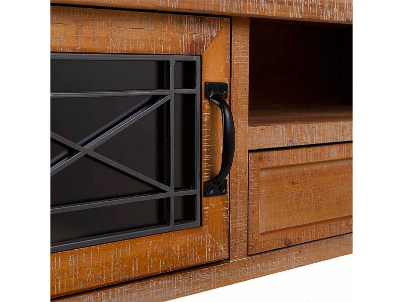 Mobile da ingresso in legno marrone 145x36x80h