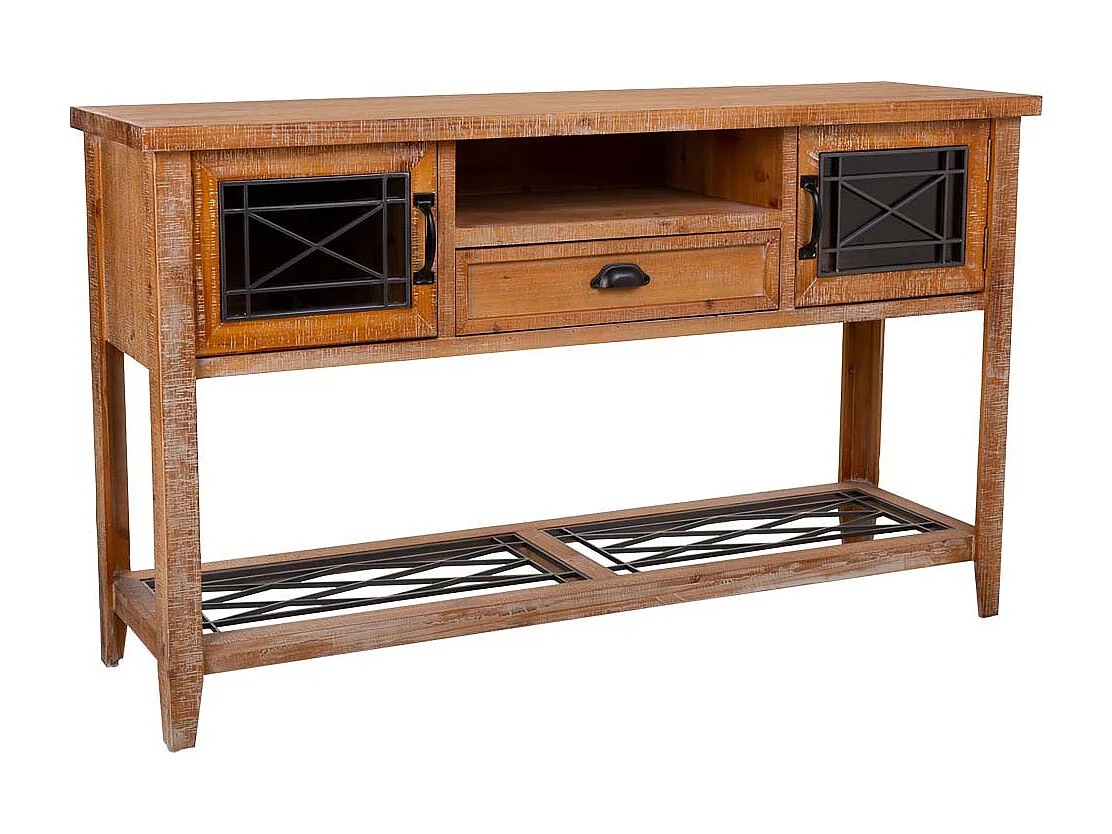 Console en bois marron 145x36x80h