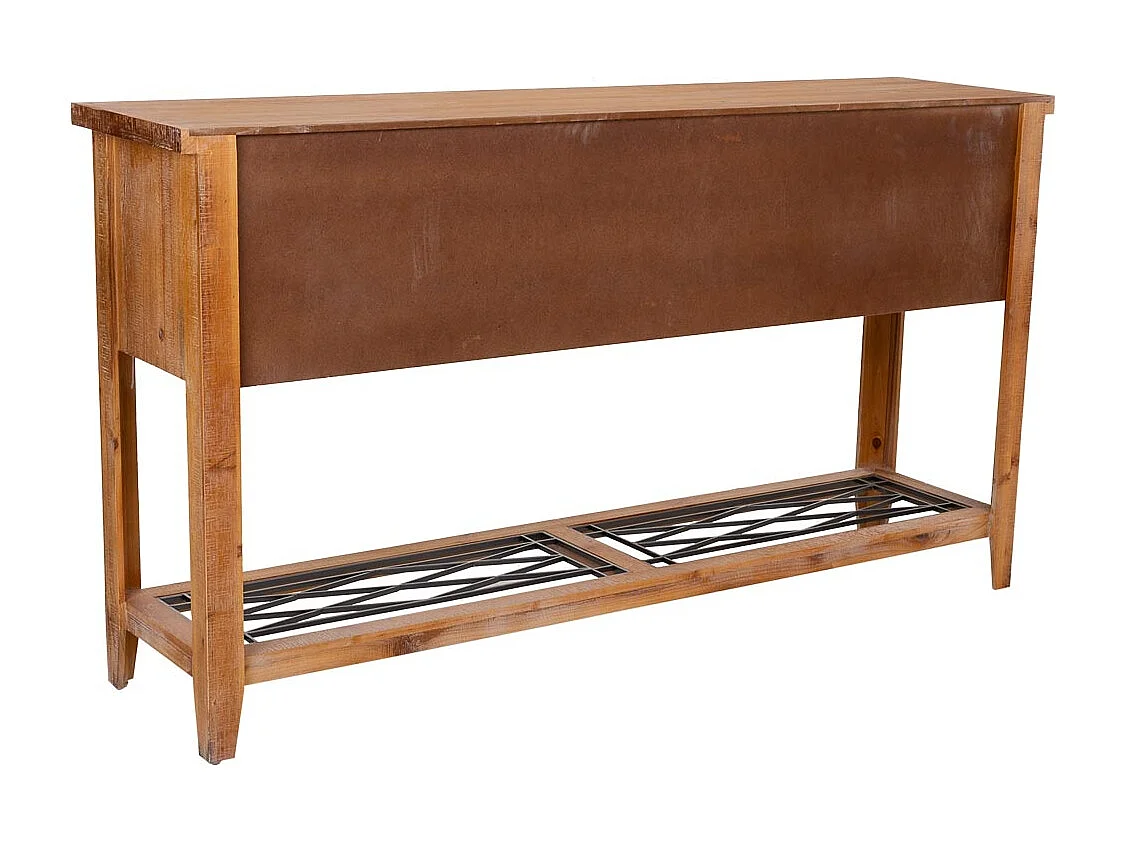 Console en bois marron 145x36x80h