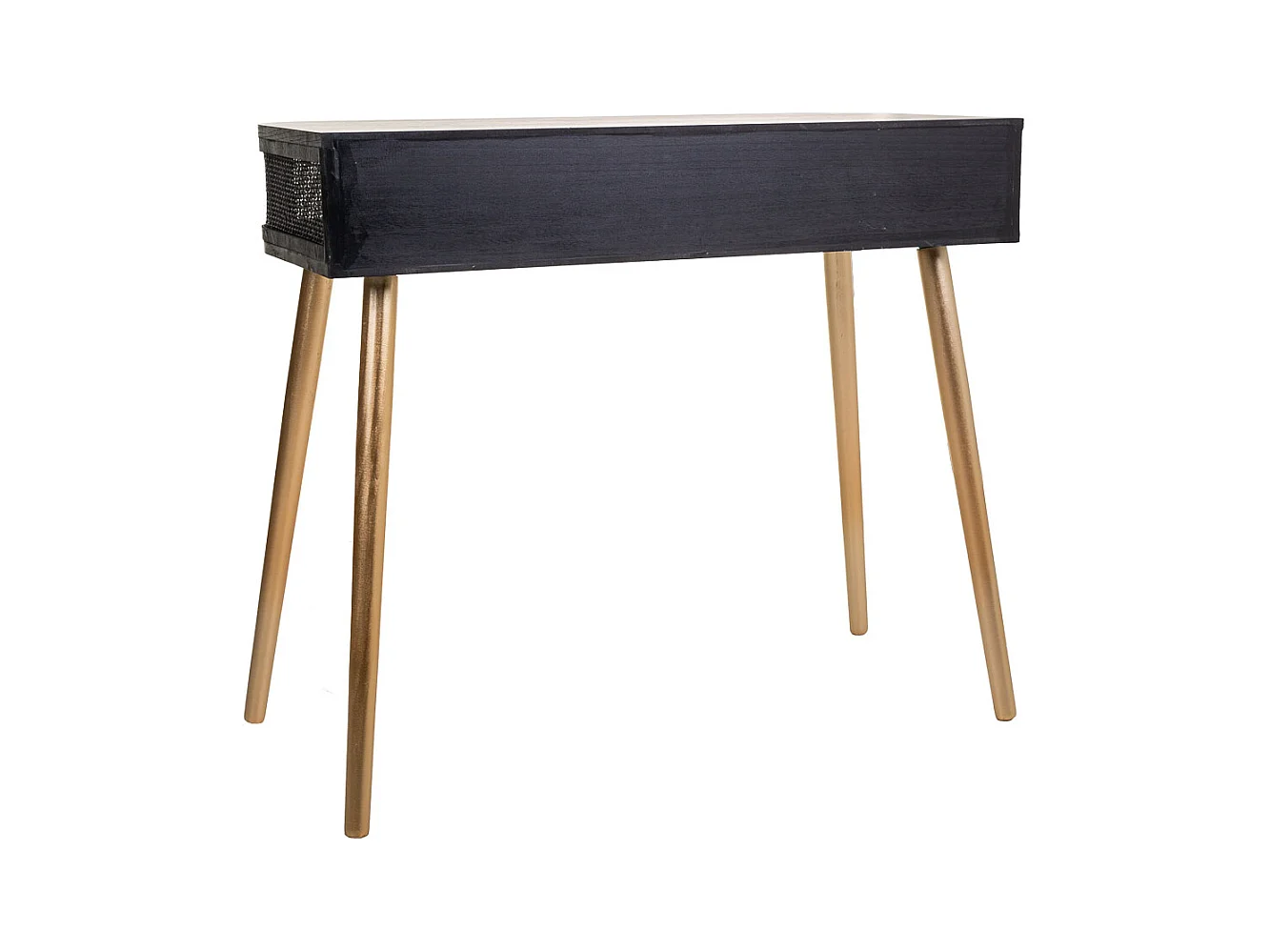 Holzhalle und schwarz lackiertes Gitter 88x42x78h cm