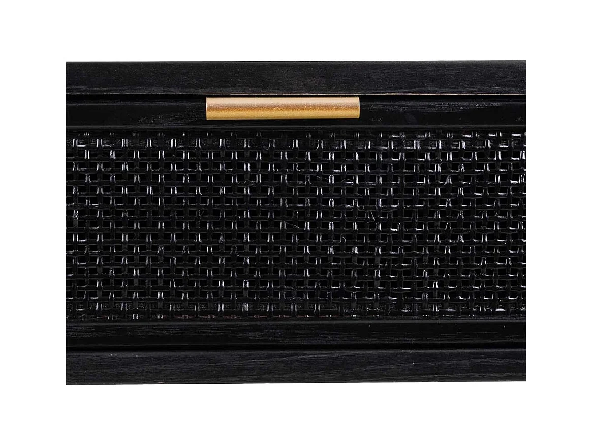 Holzhalle und schwarz lackiertes Gitter 88x42x78h cm