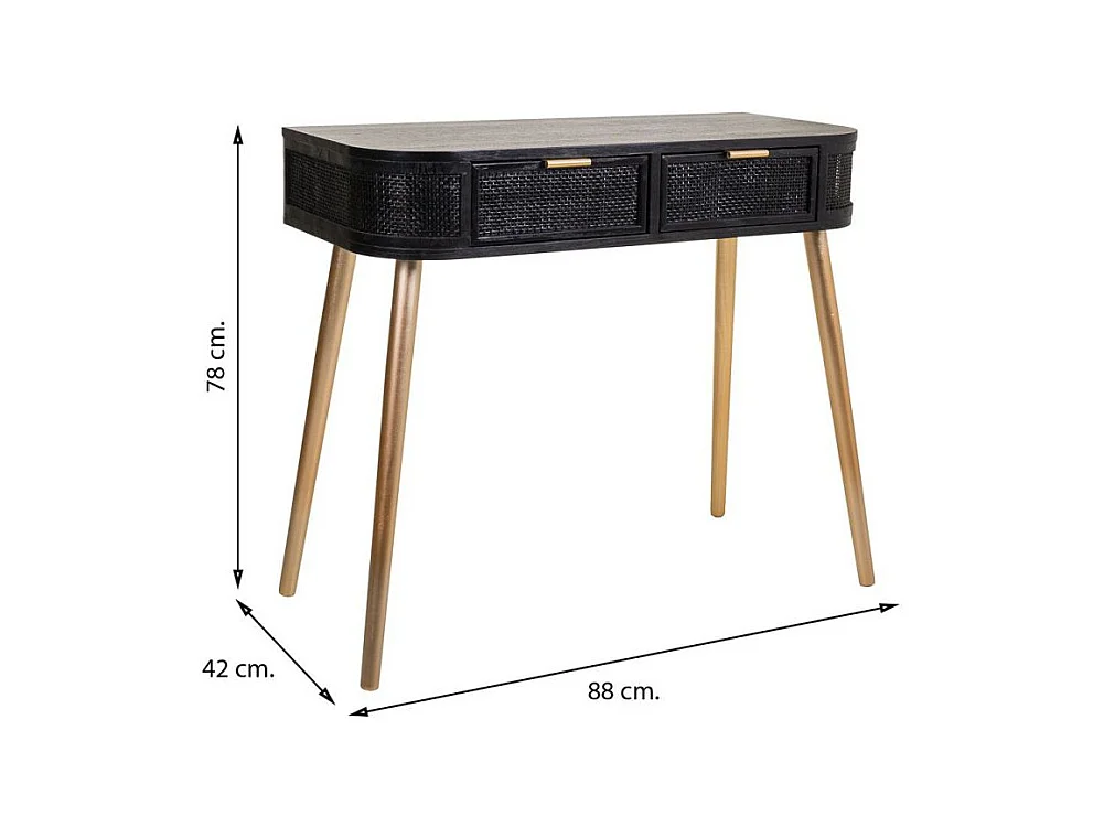 Holzhalle und schwarz lackiertes Gitter 88x42x78h cm