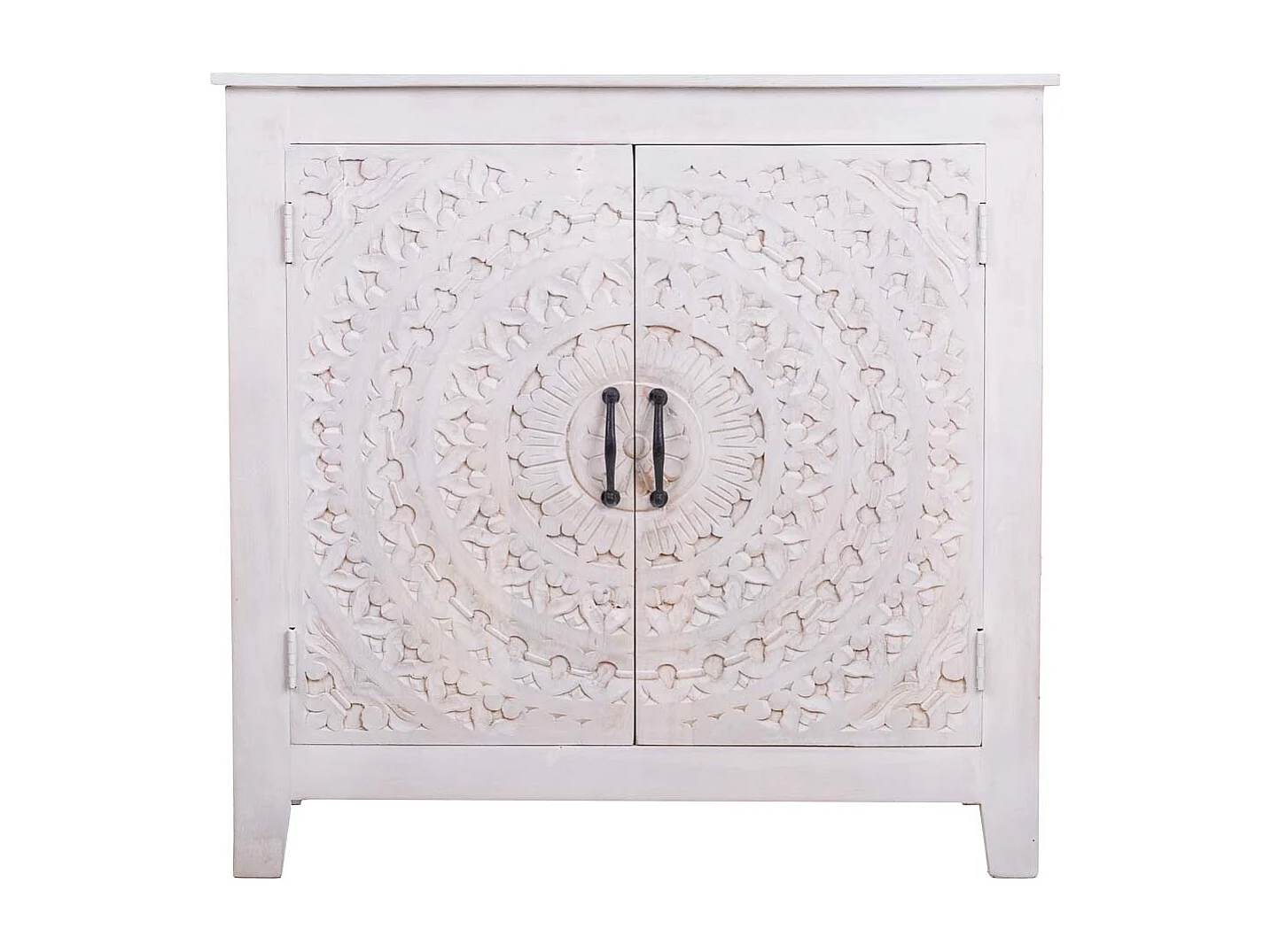 Recibidor de madera y metal acabado artesanal 89x38x89