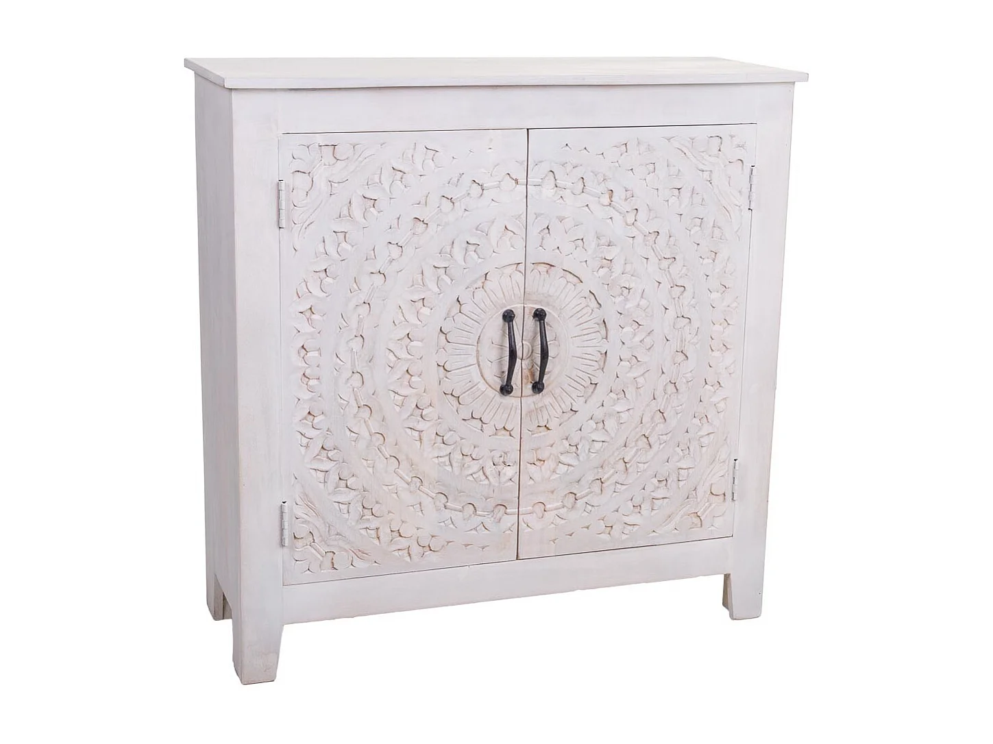 Handgefertigte Flurschrank aus Holz und Metall, 89x38x89