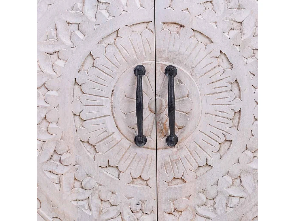 Handgefertigte Flurschrank aus Holz und Metall, 89x38x89