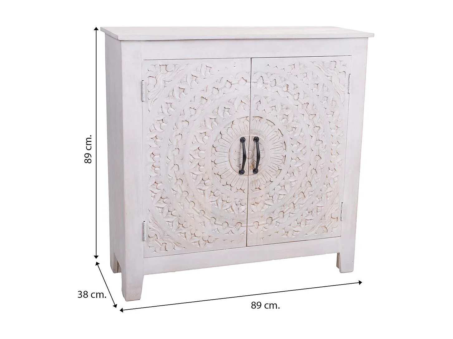 Handgefertigte Flurschrank aus Holz und Metall, 89x38x89
