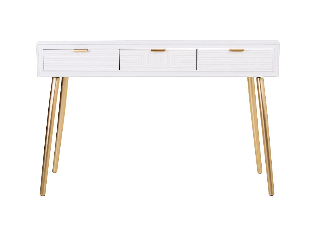 Console en bois blanc 120x41x78h